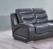 Blance lividity gray leather-like sofa by Global additional picture 2