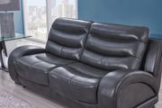 Blance lividity gray leather-like sofa by Global additional picture 3