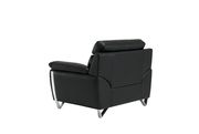 Black leather gel contemporary design chair by Global additional picture 2