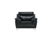 Black leather gel contemporary design chair by Global additional picture 3