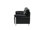 Black leather gel contemporary design chair by Global additional picture 4