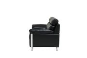 Black leather gel contemporary design loveseat by Global additional picture 2