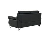 Black leather gel contemporary design loveseat by Global additional picture 3