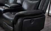 Black leather gel contemporary design loveseat by Global additional picture 4