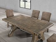 Solid wood casual style dining table in brown by Global additional picture 2