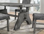 Solid wood casual style dining table in gray by Global additional picture 3