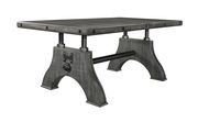 Solid wood casual style dining table in gray by Global additional picture 4