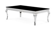 Black / silver queen anne style coffee table by Global additional picture 2