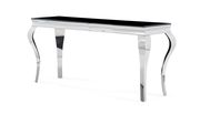 Black / silver queen anne style coffee table by Global additional picture 3