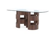 Rounded glass top dining table by Global additional picture 3