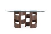 Rounded glass top dining table by Global additional picture 4