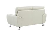Modern pearl ivory finish gel leather loveseat by Global additional picture 2