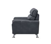 Modern black finish gel leather chair by Global additional picture 2