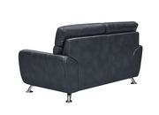 Modern black finish gel leather loveseat by Global additional picture 2
