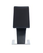 Z-shaped black leatherette dining chair by Global additional picture 4