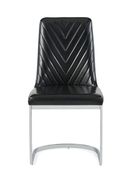 Black chevron detail dining chair by Global additional picture 3