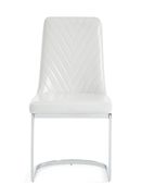 White chevron detail dining chair by Global additional picture 3