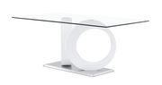 Futuristic design glass top dining table by Global additional picture 3