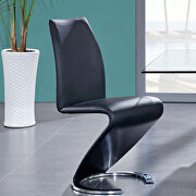 Futuristic design z-shaped chair in black by Global additional picture 2