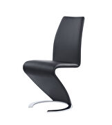 Futuristic design z-shaped chair in black additional photo 4 of 3
