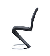 Futuristic design z-shaped chair in black by Global additional picture 5