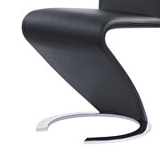 Futuristic design z-shaped chair in black by Global additional picture 7