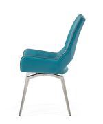 Turquoise swivel modern chair additional photo 3 of 3