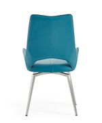 Turquoise swivel modern chair additional photo 4 of 3