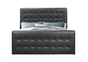 Simple casual style black pu leather tufted bed by Global additional picture 3