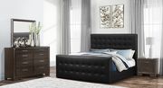Simple casual style black pu leather tufted bed by Global additional picture 4