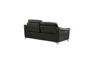 Dark grey contrast leather gel power reclining sofa by Global additional picture 8