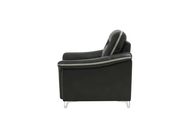 Dark grey contrast leather gel power recliner by Global additional picture 2