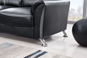 Black pvc casual style affordable sofa by Global additional picture 2