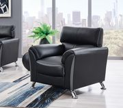 Black pvc casual style affordable sofa by Global additional picture 3