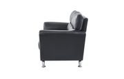 Black pvc casual style affordable loveseat by Global additional picture 2