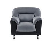Black/gray bonded leather chair chair by Global additional picture 3