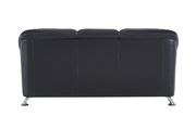 Black vynil leatherette sofa w/ chrome legs by Global additional picture 5