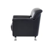 Black vynil leatherette chair w/ chrome legs by Global additional picture 2