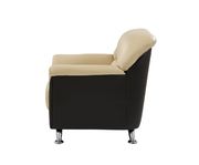 Cappuccino vynil leatherette chair w/ chrome legs by Global additional picture 2