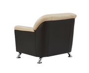 Cappuccino vynil leatherette chair w/ chrome legs by Global additional picture 3