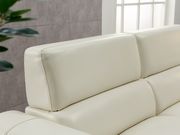 Textured white leather gel sofa by Global additional picture 3