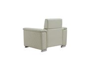 Blanche white leather gel contemporary chair by Global additional picture 2