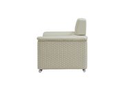 Blanche white leather gel contemporary chair by Global additional picture 3
