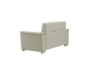 Blanche white leather gel contemporary loveseat by Global additional picture 2