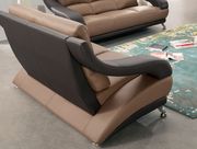 Bonded leather sofa in tan/brown by Global additional picture 2