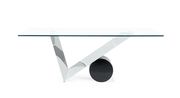 V-chromed based ultra-modern dining table by Global additional picture 3