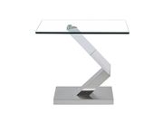 Silver geometric style base cocktail table by Global additional picture 3