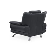 Modern black leather chair by Global additional picture 3