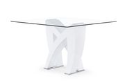 Square glass top counter height table by Global additional picture 2