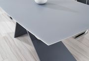 Two-toned gray contemporary dining table by Global additional picture 2